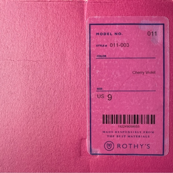 New ROTHY’S x Marta Ferri Cherry Violet Ltd Edition Merino Wool Square Toe 9 - Picture 12 of 12